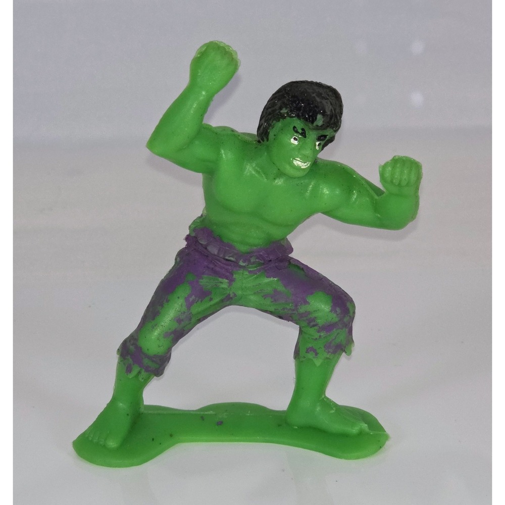 Vintage 70s Incredible Hulk Mexican Bootleg Plastic Figure Lou Ferrigno Marx KO